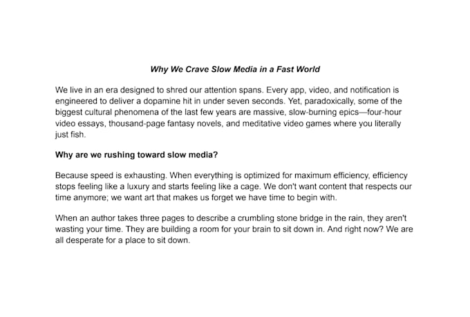 write an engaging, analytical review or essay for your blog